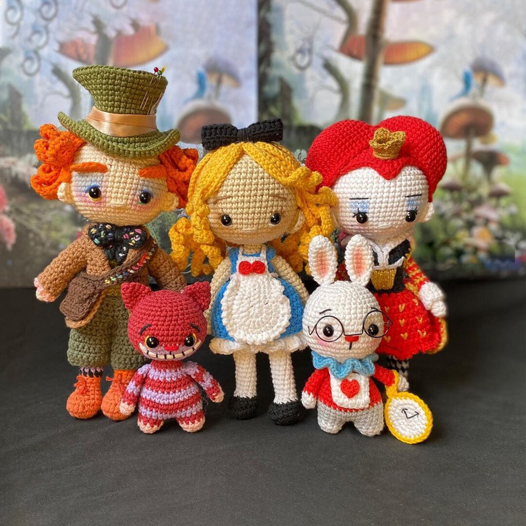 Alice in Wonderland Full Set Crochet Princess Doll Mad Etsy