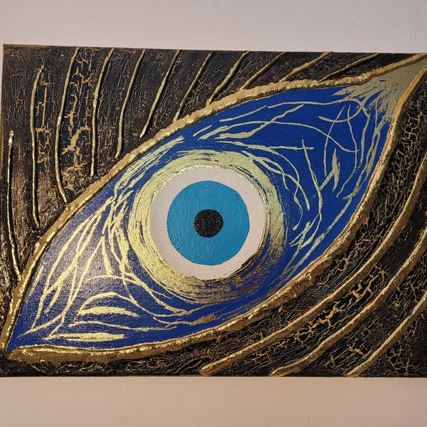 Oeil grec, tableau en relief