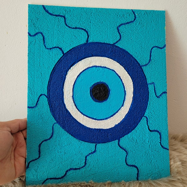 Mauvais oeil peinture acrylique