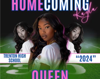 Homecoming Queen Campaign Flyer | Customizable Template (Digital Download)