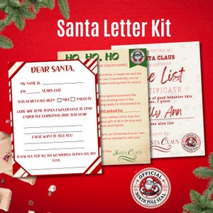 Plantilla de kit de cartas de Papá Noel editable