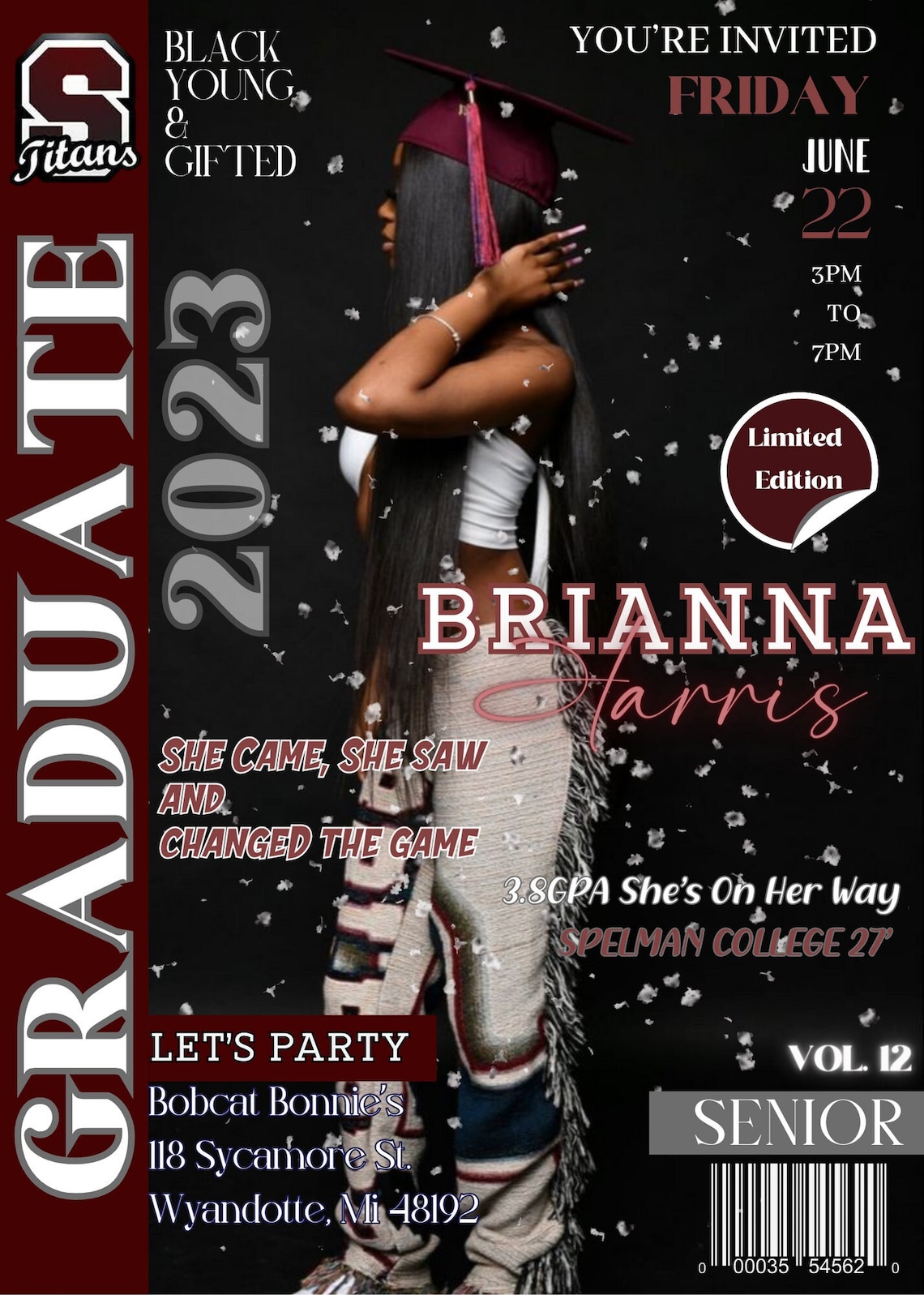 Graduation Magazine Cover High School Graduation Magazine Etsy