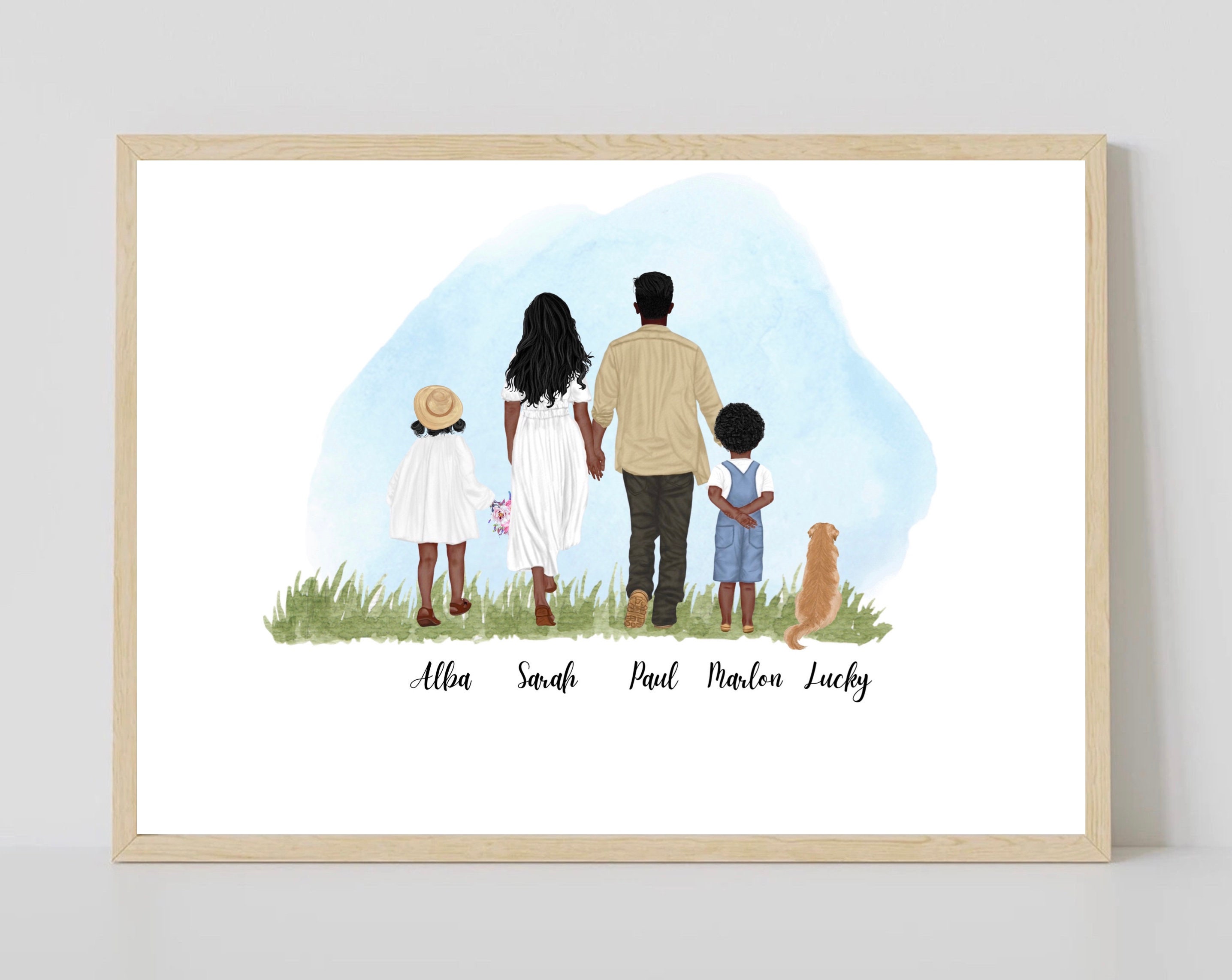 Affiche Portrait de Famille - Illustration Affiche Personnalisée