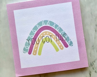 You Got This Sticky Notes, Inspirational, Motivational Post It, Cute Stationery, Planning