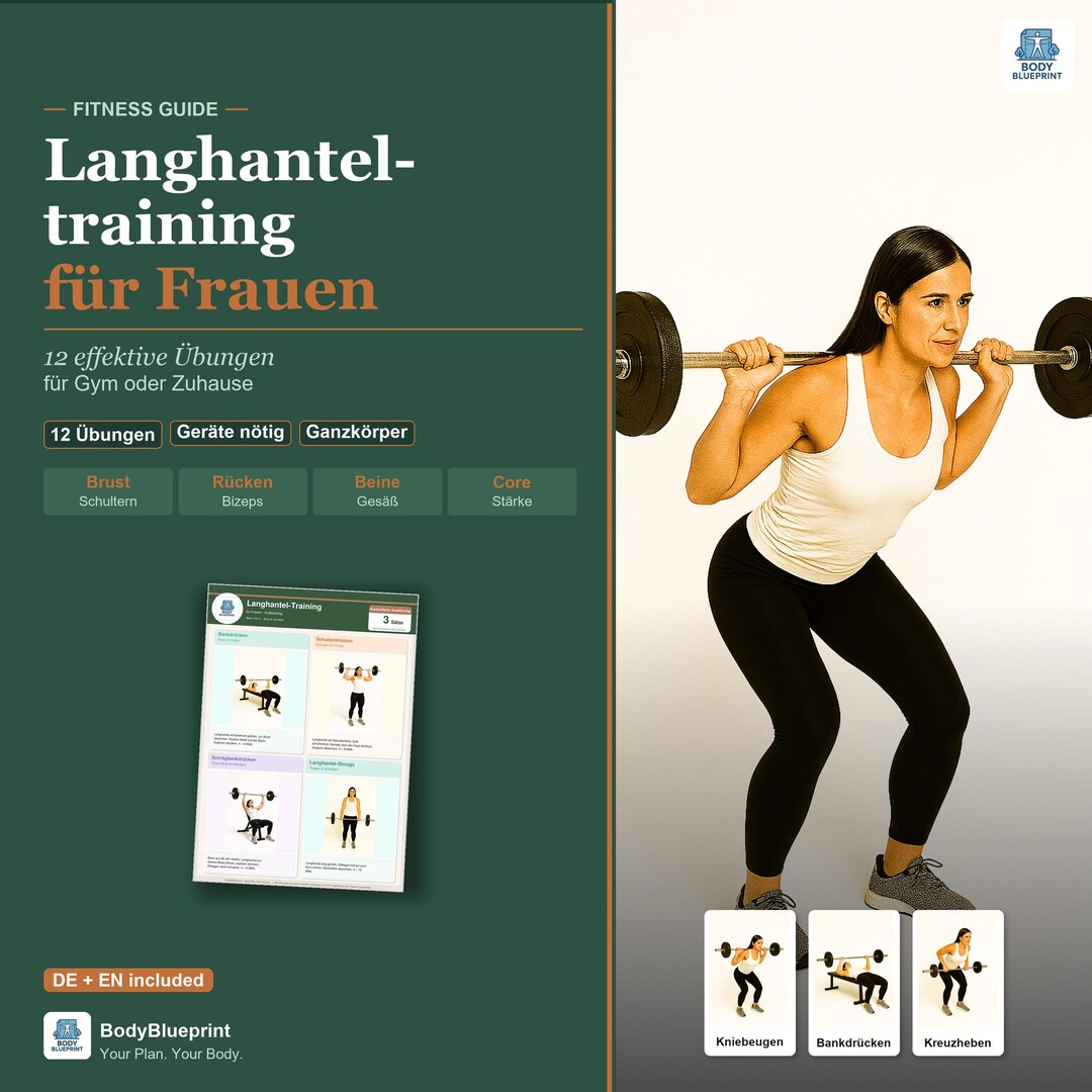 Bodyblueprint Barbell Workout for Women PDF | Strength Training Plan ...