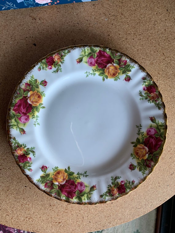 Old Country Roses Bone China Salad Plates Etsy