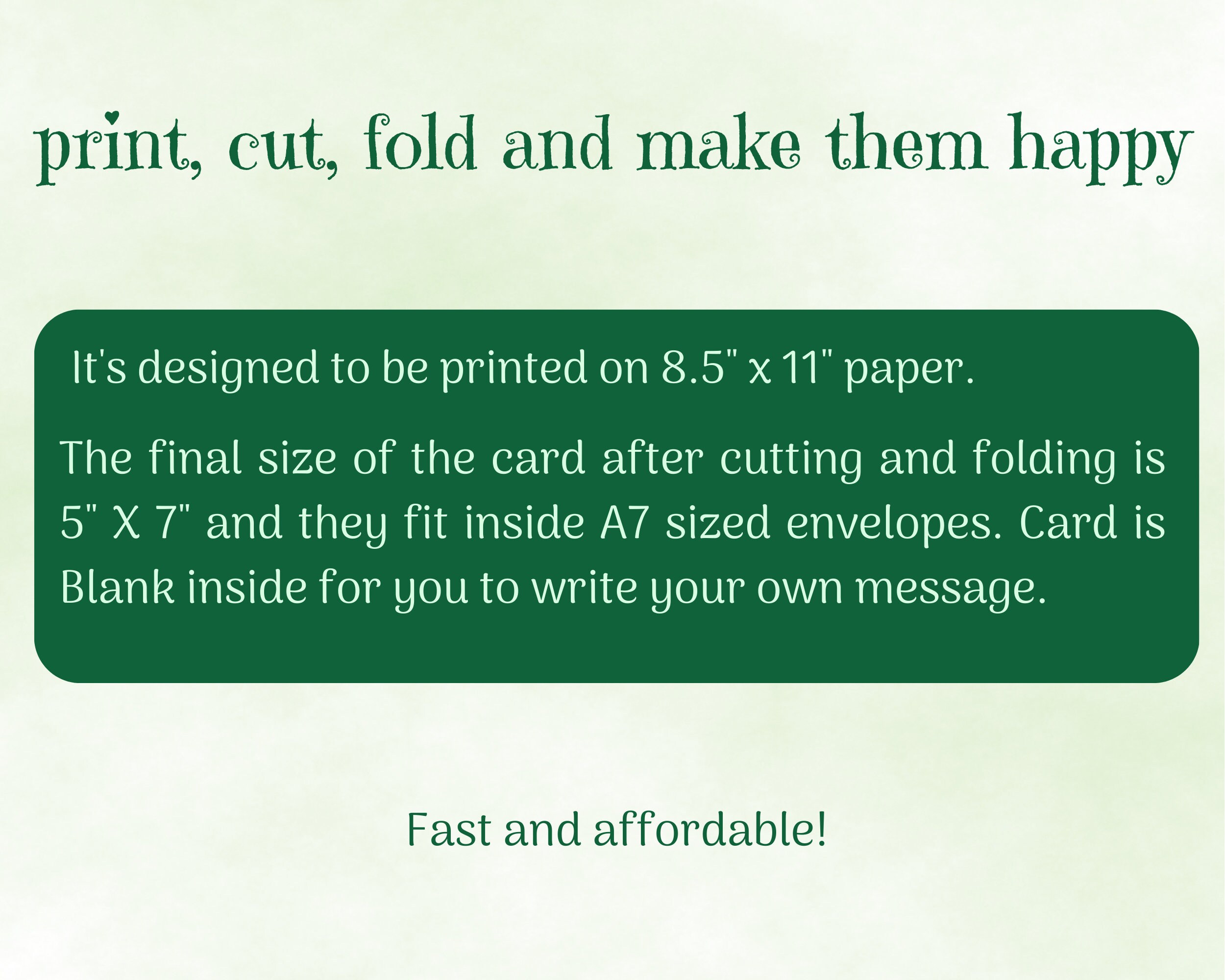 Printable Anniversary Card, Downloadable Anniversary Card, Sweet