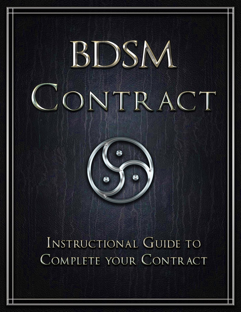 BDSM Contract Between a Dominant &amp; Their Submissive - Etsy