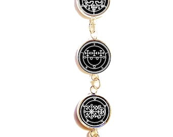 Demon Sigil bracelet with Sitri handmade satanic symbols jewelry pendant charm gifts