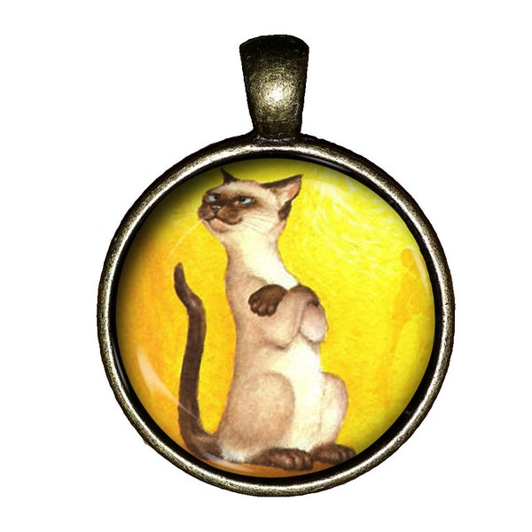 Siamese cat Necklace kitch Retro Attitude Jewelry Pendant Charm Gifts