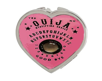 Ouija Board Pink HEART Compact Mirror Handmade classic Fortune Teller Gift