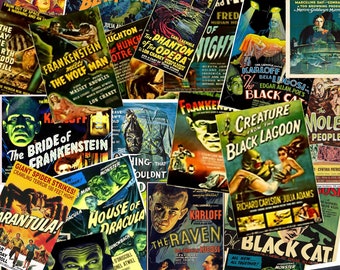 Classic horror movies PNG. halloween, black lagoon, dracula, frankenstein
