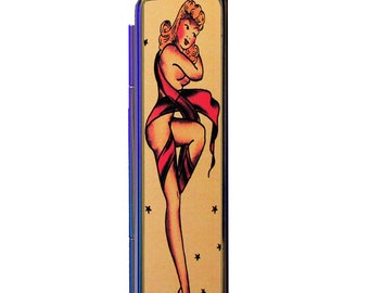 Pin-Up Lipstick CASE Make-up Box Jewelry Gifts stash Box #3