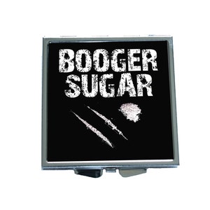 Booger Sugar Compact Mirror cocaine Handmade Vintage Gift zdjęcie 1