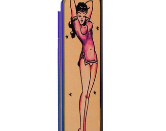 Pin-Up Lipstick CASE Make-up Box Jewelry Gifts stash Box #5