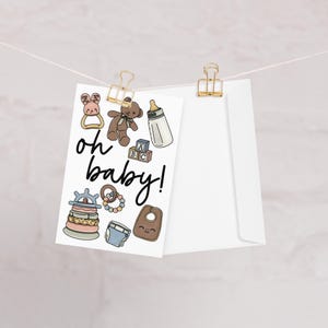 Tarjeta de felicitación: "¡Oh, cariño!" (Versión en inglés)