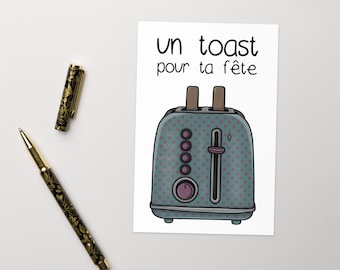 Carte de souhaits - Un toast pour ta fête