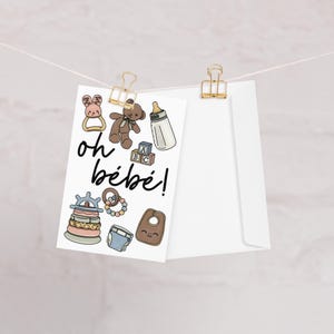 Carte de souhaits – « Oh bébé ! » (Version française)