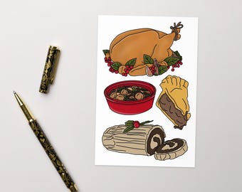 Carte de souhaits de Noël – Cuisine québécoise traditionnelle