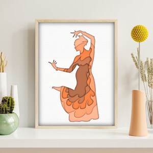 South Asian, Digital print, asian poster, silhouette art