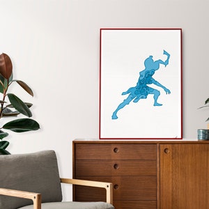 Sokka , Digital print, the last airbender poster,abstract silhouette art