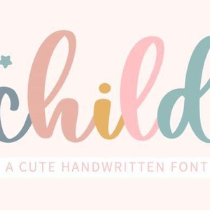 Handgeschriebene Kinderschrift (OTF/TTF) | Niedliche Kinderschrift | Cricut-Schriftart | Schriftart für Kindergarten/Klassenzimmer (Download)