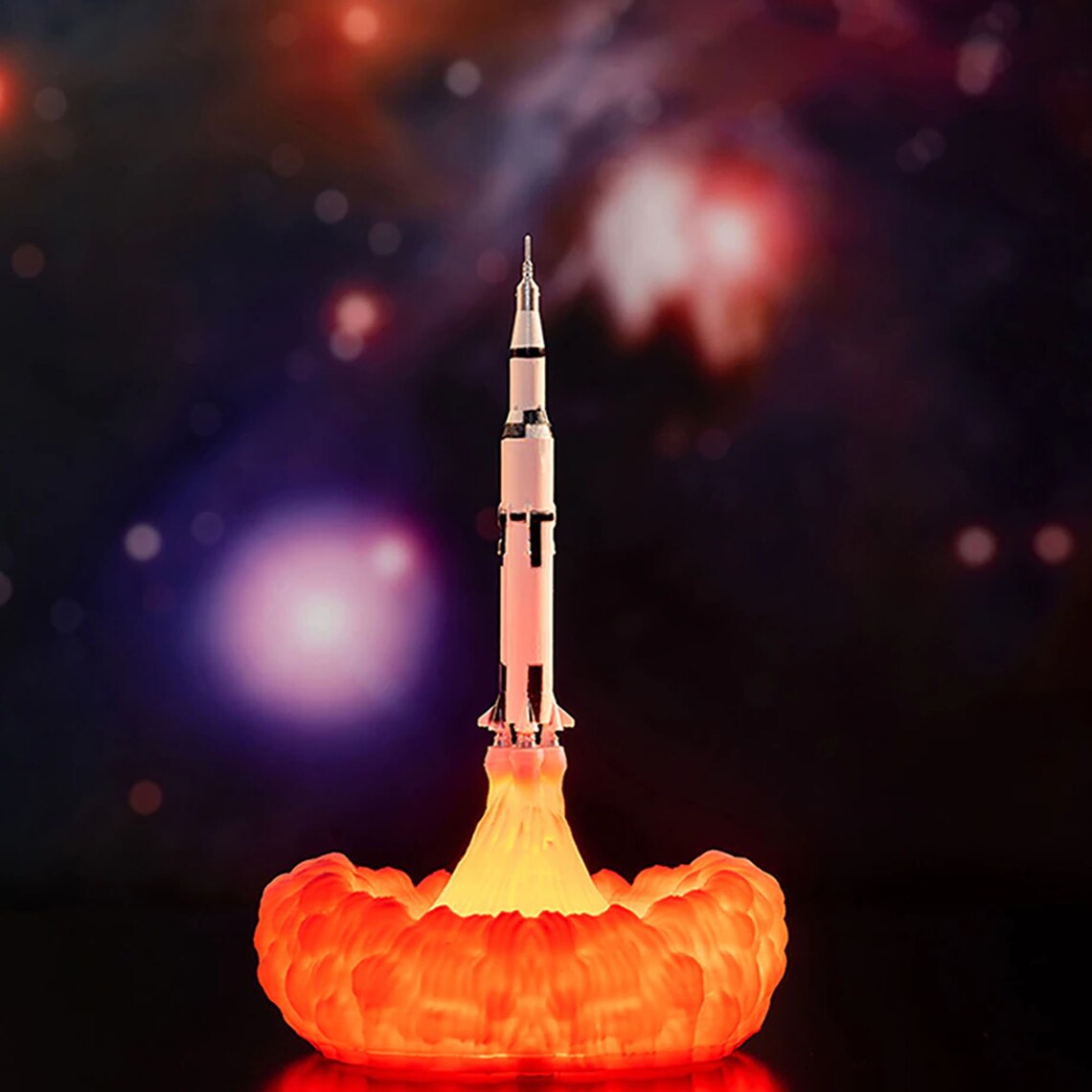 Apollo 11 / Saturn V Rocket Lamp Space Shuttle Rocket Night Etsy UK