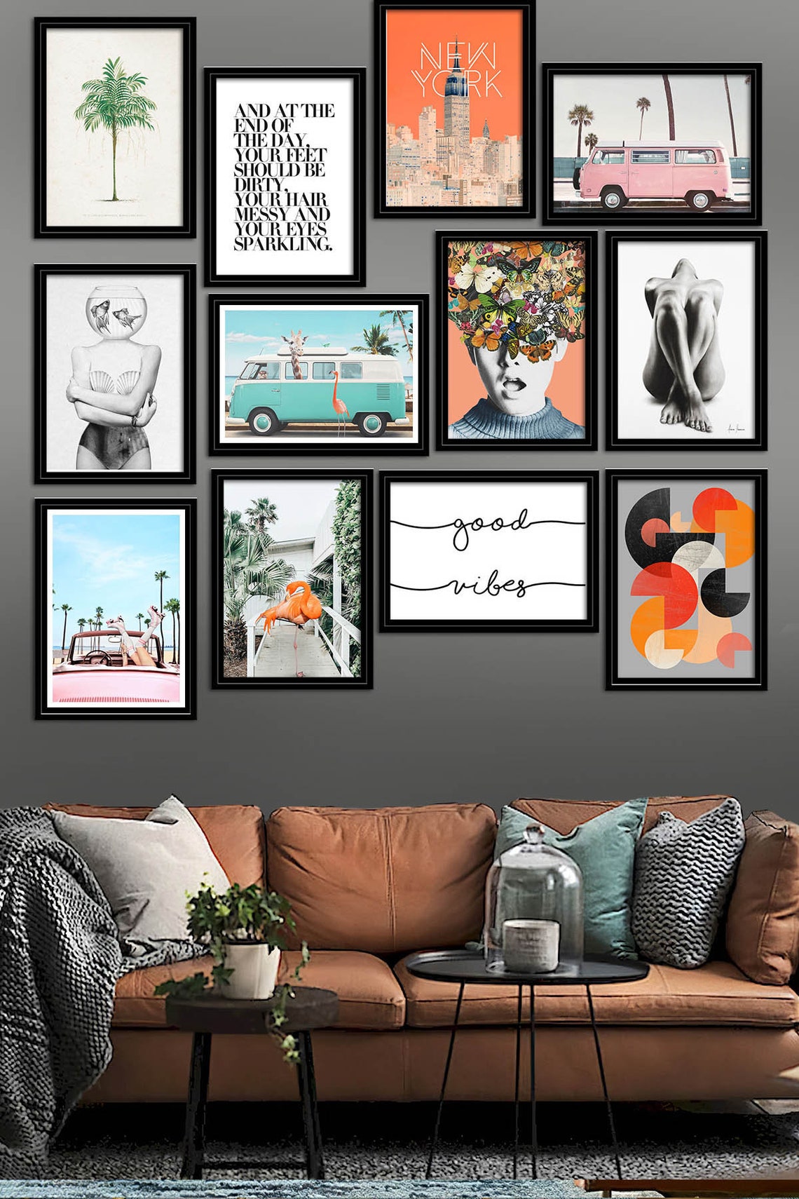 Mid Century Wall Art Mdf Wall Decor12 Piece Frame Mdf Paintingpuzzle