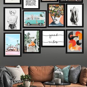 Mid Century Wall Art Mdf Wall Decor12 Piece Frame Mdf Paintingpuzzle