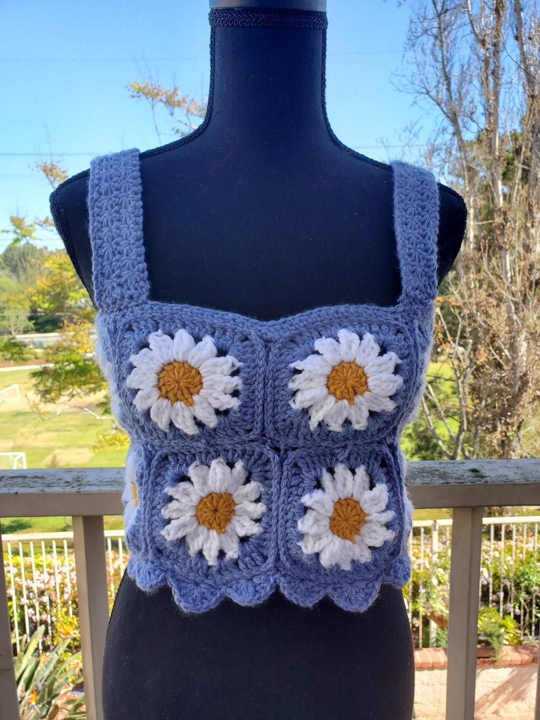 Daisy Flower Crop Top Etsy