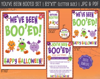You've Been Booed & We've Been Booed Printable Set, Youve Been Booed, Weve Been Booed, Youve Been Booed Printable, Weve Been Booed Printable