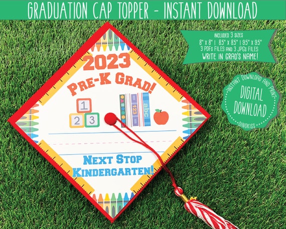 2022 Pre-k Graduation Cap Topper Coloring Page INSTANT -   Graduation  cap toppers, Mothers day coloring cards, Happy mother's day card