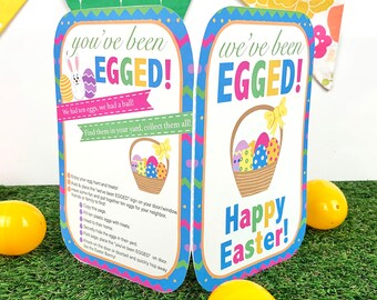 You've Been Egged Printable, We've Been Egged Printable, Easter Printable, Easter Egg Instant Download, Easter PDF, Easter Egg Hunt, Digital
