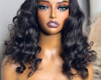 18 inch HD Lace Closure Pruik – 200% dichtheid, onbewerkt haar, body wave krullen