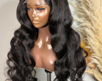 30 Inch HD Lace Closure Wig, Glamorous Body Wave  Human Hair, 5x5