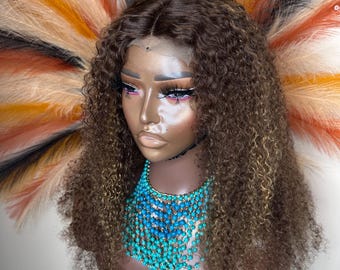 Lace Front Kinky Curls Unprocessed Virgin Human Hair