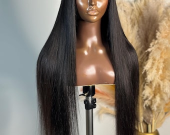 28 Inch Silky Straight Wig: 250% Density HD Lace Glueless Unit