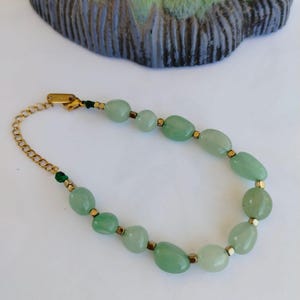 Natural Green Jade Beaded Bracelet – Handcrafted Healing Jewelry for Inner Balance, Heart Chakra Support, Wellness Gift for Her or Him