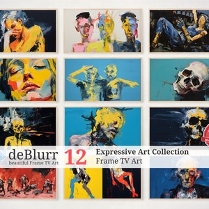 Frame TV Art • Expressive Art Collection • Set of 12 Beautiful Artworks • Digital Art • Instant Download