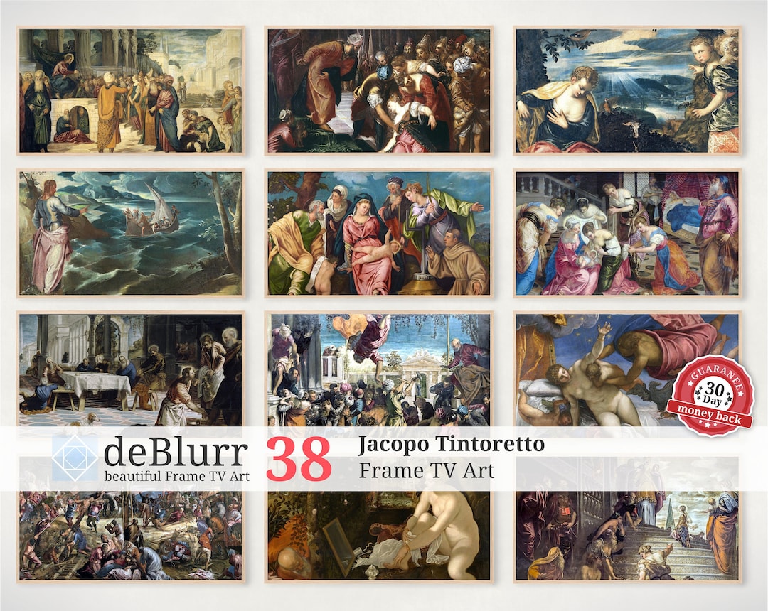 Frame TV Art Jacopo Tintoretto Set of 38 Famous Tintoretto Paintings ...