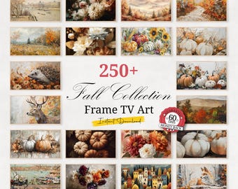 250+ Fall Frame TV Art Collection • Vintage Fall Bundle • Fall Artworks • for all Frame TV Brand • Digital Download • Instant Access
