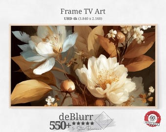 Frame TV Art Fall Flower Artwork • Autumn Floral Print • Cosy Home Decor • Rustic Style • Instant Download • Suitable for all Frame TV Brand