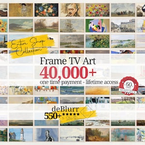 40,000+ Frame TV Artwork • Complete Collection • Lifetime Access • Weekly Update • Digital Download • Samsung Compatible