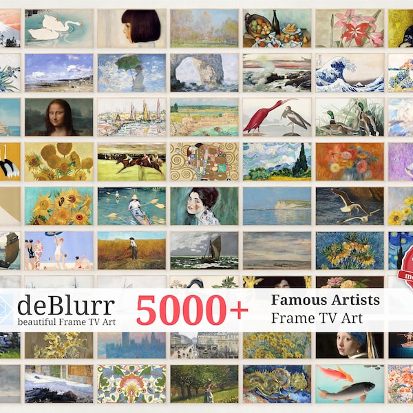Frame TV Art Classic Art Bundle • 5000+ Bilder berühmter Künstler • Kunstsammlung • Kunstgalerie • für Samsung TV