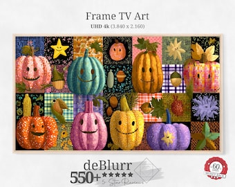 Frame TV Art Happy Halloween Collage • Happy Pumpkins • Vibrant Home Decor • Colourful Living Room Wall Art • Instant Download
