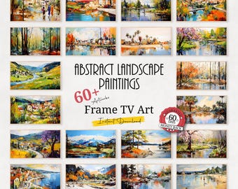 Frame TV Art: 62 Abstract Landscape Paintings (Digital Download)