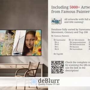 Das weltweit größte Frame-TV-Kunstpaket Über 15.000 Kunstwerke Wöchentliche Sammlungsaktualisierung Einmalige Bezahlung Sofortiger Download für Samsung-Fernseher Bild 4