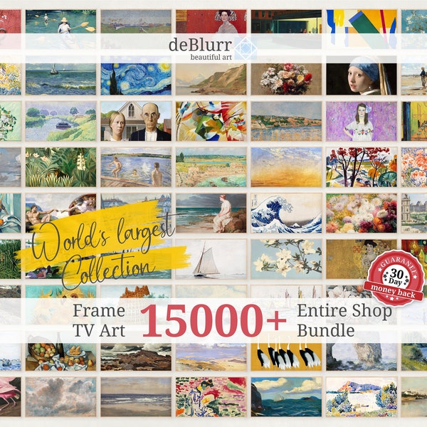 World's Largest Frame TV Art Bundle • 15000+ Artworks • Weekly Collection Update • One-Time-Pay •  Instant Download • for Samsung TV
