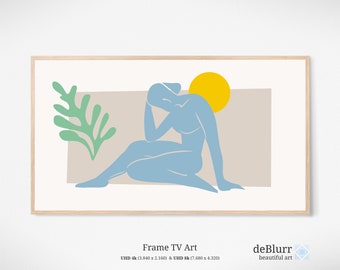 Frame TV Art Abstract Desing inspired by Henry Matisse • Warm TV Art • Digital Downloadable Art • Instant Download • for Samsung Frame
