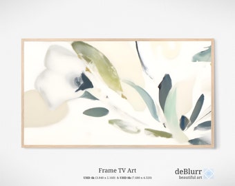Frame TV Art Abstract Spring Flower Painting • Water Color Design • Digital Downloadable Art • Instant Download • for Samsung Frame